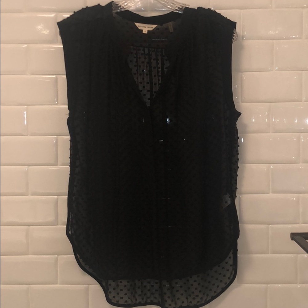 Black silk top